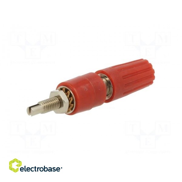 Socket | 4mm banana | 35A | 30VAC | 60VDC | red | nickel plated image 6