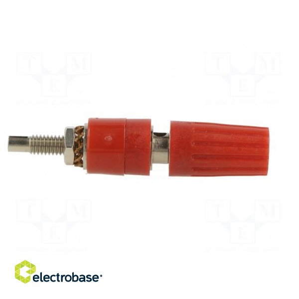 Socket | 4mm banana | 35A | 30VAC | 60VDC | red | nickel plated image 7