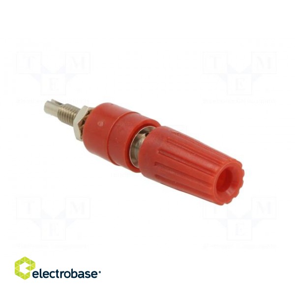 Socket | 4mm banana | 35A | 30VAC | 60VDC | red | nickel plated image 8