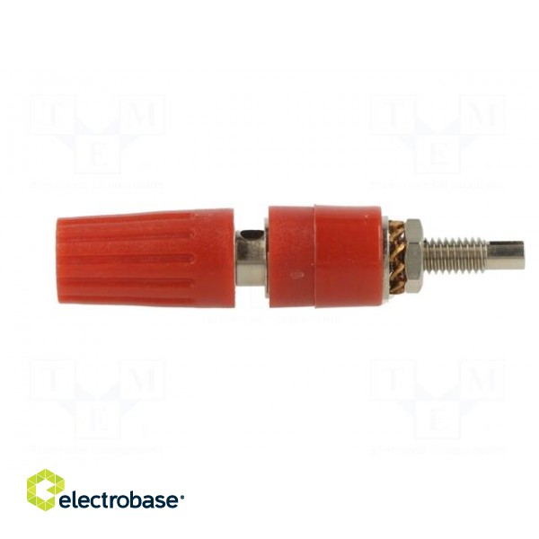 Socket | 4mm banana | 35A | 30VAC | 60VDC | red | nickel plated image 3