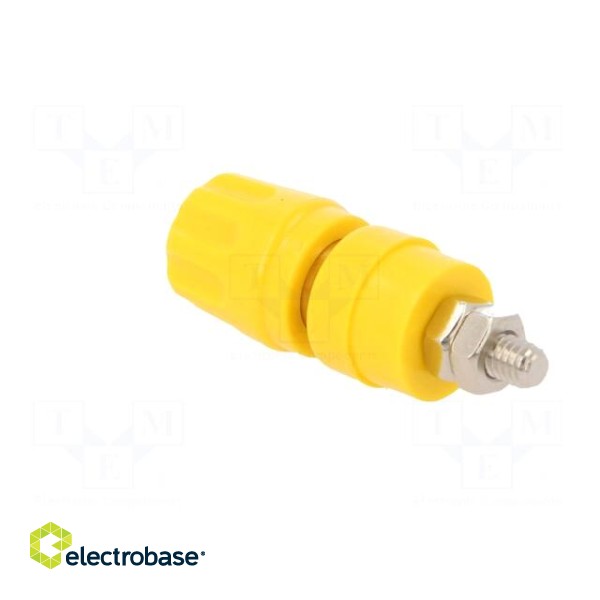 Socket | 4mm banana | 35A | 30VAC | 60VDC | yellow | nickel plated | M4 image 4