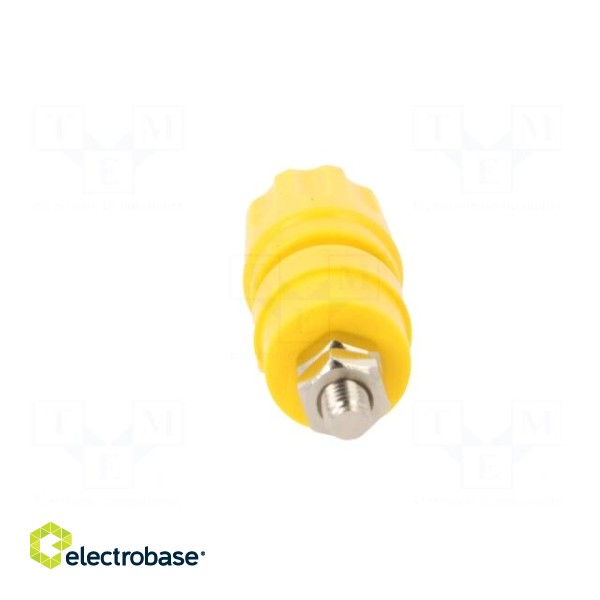 Socket | 4mm banana | 35A | 30VAC | 60VDC | yellow | nickel plated | M4 image 5