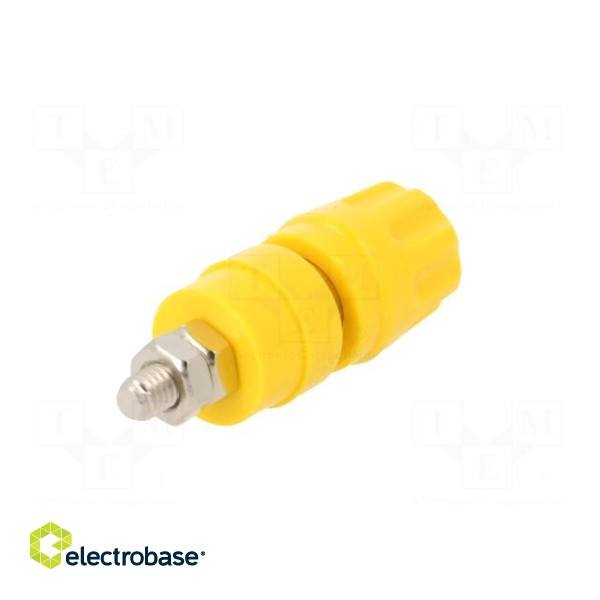 Socket | 4mm banana | 35A | 30VAC | 60VDC | yellow | nickel plated | M4 image 6