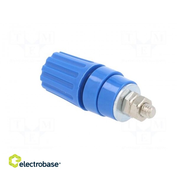 Socket | 4mm banana | 35A | 60VDC | blue | nickel plated | -25÷100°C image 4