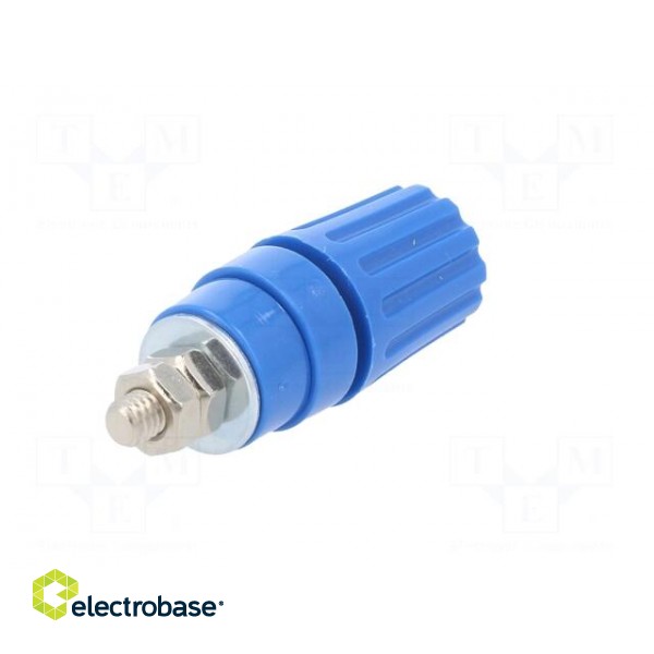 Socket | 4mm banana | 35A | 60VDC | blue | nickel plated | -25÷100°C image 6