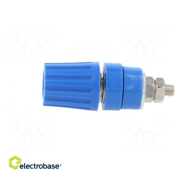 Socket | 4mm banana | 35A | 60VDC | blue | nickel plated | -25÷100°C image 3