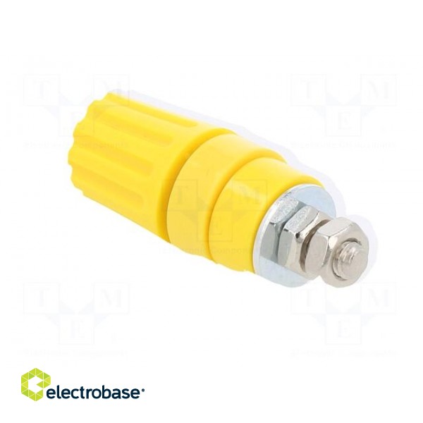 Socket | 4mm banana | 35A | 60VDC | yellow | nickel plated | -25÷100°C image 4