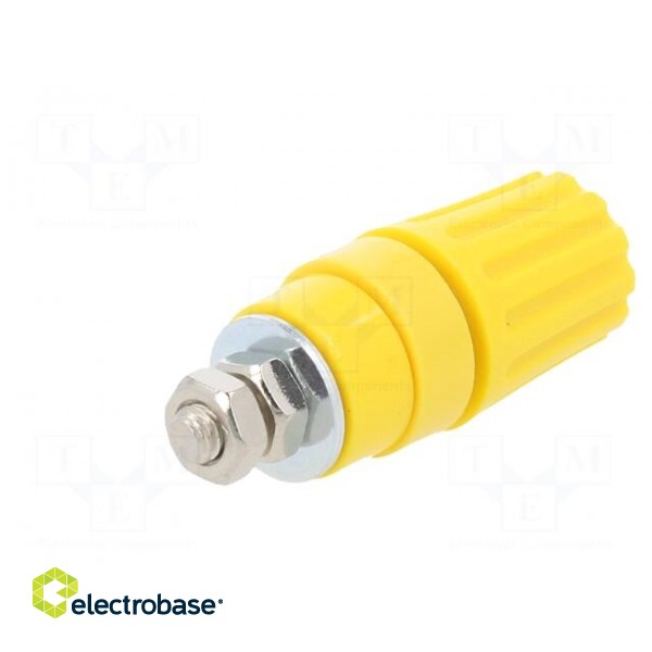 Socket | 4mm banana | 35A | 60VDC | yellow | nickel plated | -25÷100°C image 6