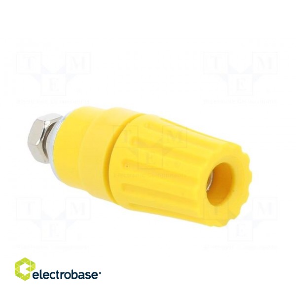 Socket | 4mm banana | 35A | 60VDC | yellow | nickel plated | -25÷100°C image 8