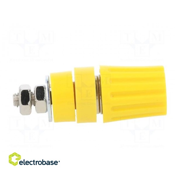 Socket | 4mm banana | 35A | 60VDC | yellow | nickel plated | -25÷100°C image 7