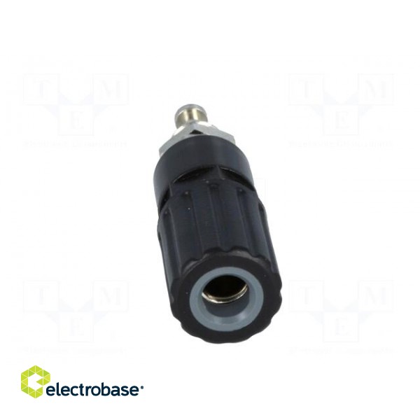 Socket | 4mm banana | 36A | 33VAC | 70VDC | black | soldered | -20÷80°C paveikslėlis 9