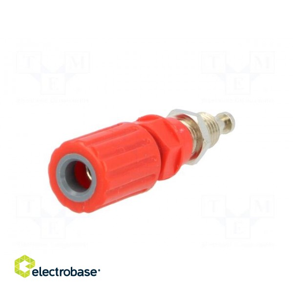 Socket | 4mm banana | 36A | 33VAC | 70VDC | red | soldered | -20÷80°C image 2