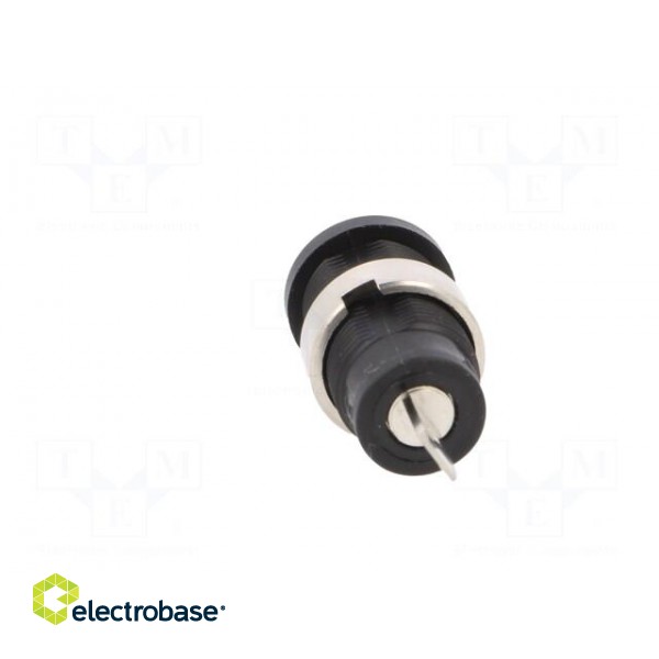 Socket | 4mm banana | 36A | black | nickel plated | on panel,screw image 5