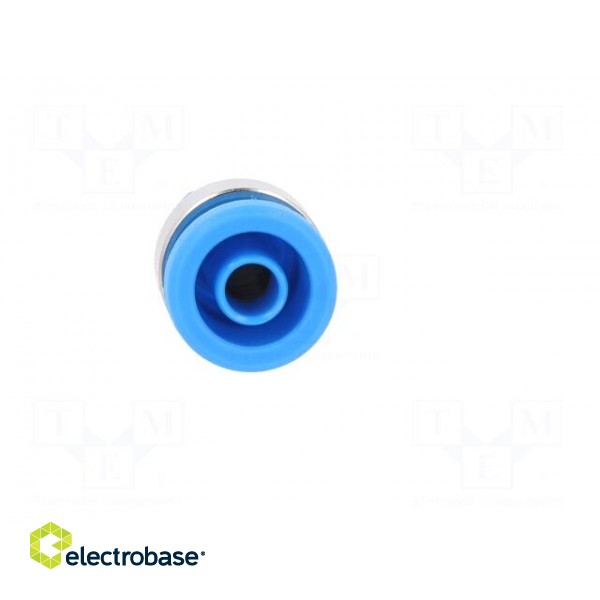 Socket | 4mm banana | 36A | blue | nickel plated | on panel,screw image 9