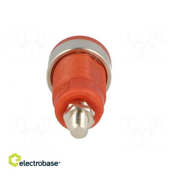 Socket | 4mm banana | 36A | Cutout: Ø12mm | red | nickel plated | 5mΩ image 5