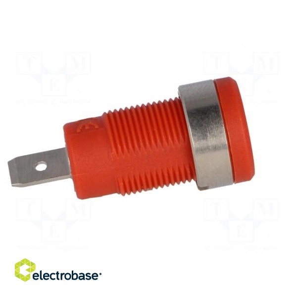 Socket | 4mm banana | 36A | Cutout: Ø12mm | red | nickel plated | 5mΩ image 7