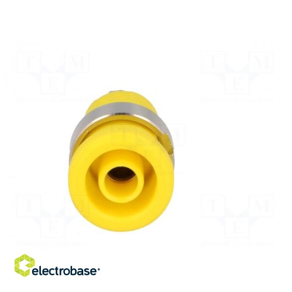 Socket | 4mm banana | 36A | Cutout: Ø12mm | yellow | nickel plated | 5mΩ image 9