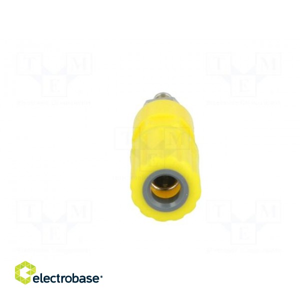 Socket | 4mm banana | 36A | Cutout: Ø8mm | yellow | nickel plated | 5mΩ image 9