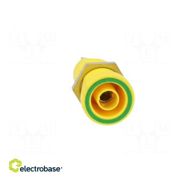 Socket | 4mm banana | 37mm | yellow-green | nickel plated | brass | 20A image 9