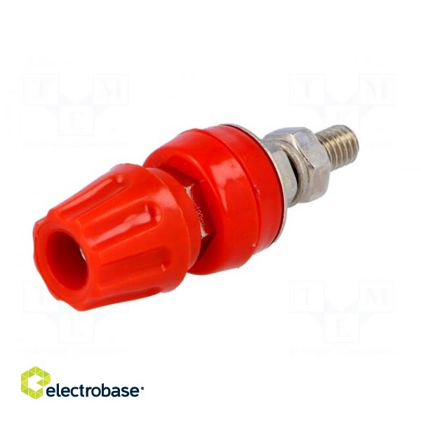 Socket | 4mm banana | 50A | 60VDC | red | screw | 57mm | Contacts: brass image 2
