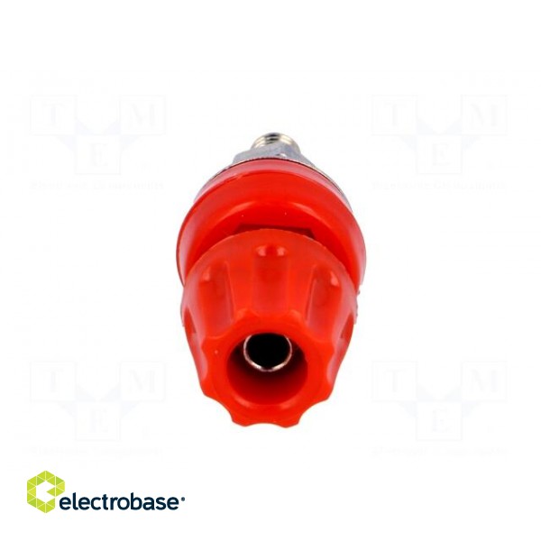Socket | 4mm banana | 50A | 60VDC | red | screw | 57mm | Contacts: brass image 9