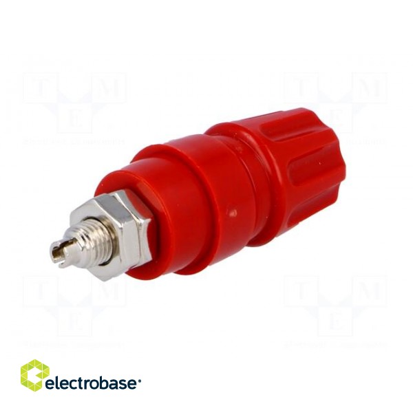 Socket | 4mm banana | 63A | 60VDC | Cutout: Ø9mm | red | screw | -25÷100°C paveikslėlis 6