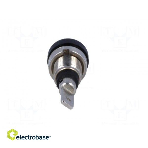 Socket | 2mm banana | 10A | 23mm | black | on panel,screw | insulated image 5