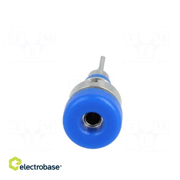 Socket | 2mm banana | 10A | 23mm | blue | on panel,screw | insulated image 9