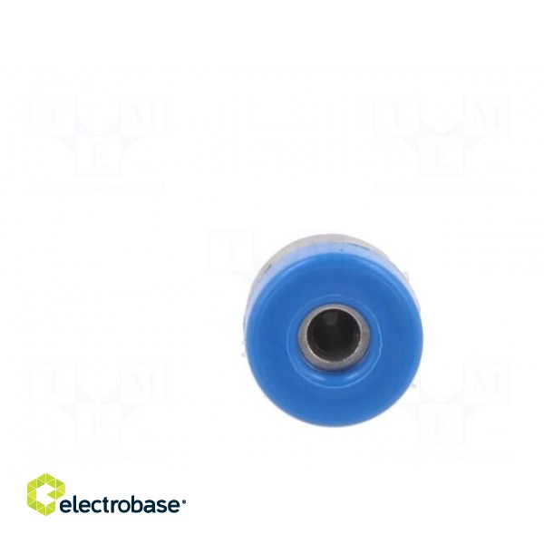 Socket | 2mm banana | 10A | 23mm | blue | Mounting: soldered,on panel image 9