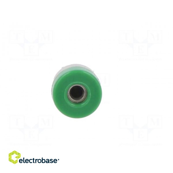 Socket | 2mm banana | 10A | 23mm | green | soldered,on panel | insulated image 9