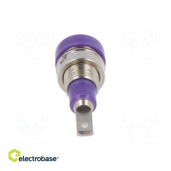 Socket | 2mm banana | 10A | 23mm | violet | soldered,on panel | SS2 image 5