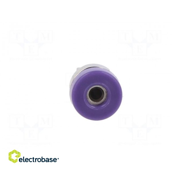 Socket | 2mm banana | 10A | 23mm | violet | soldered,on panel | SS2 image 9