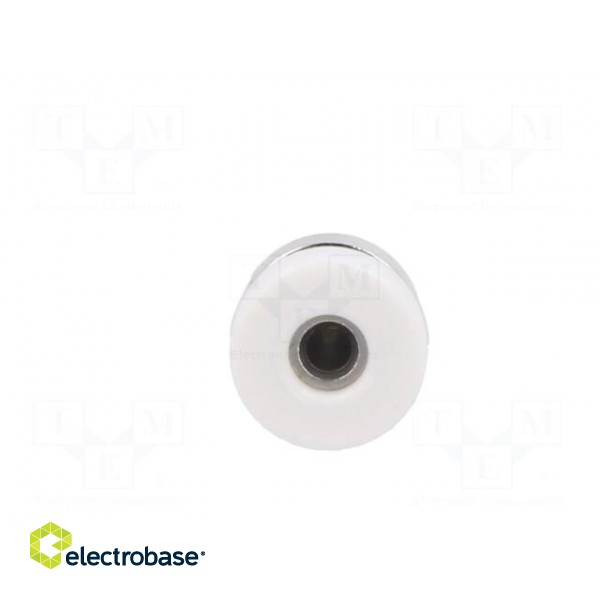 Socket | 2mm banana | 10A | 23mm | white | Mounting: soldered,on panel image 9