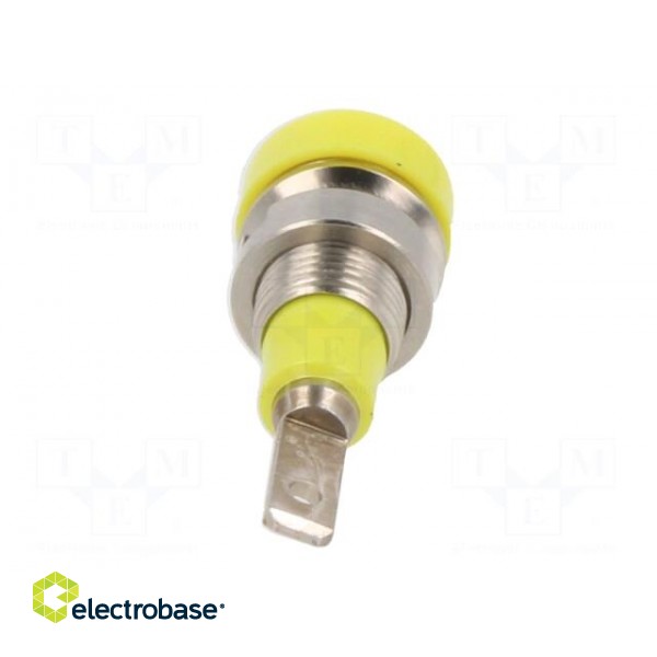 Socket | 2mm banana | 10A | 23mm | yellow | soldered,on panel | SS2 фото 5
