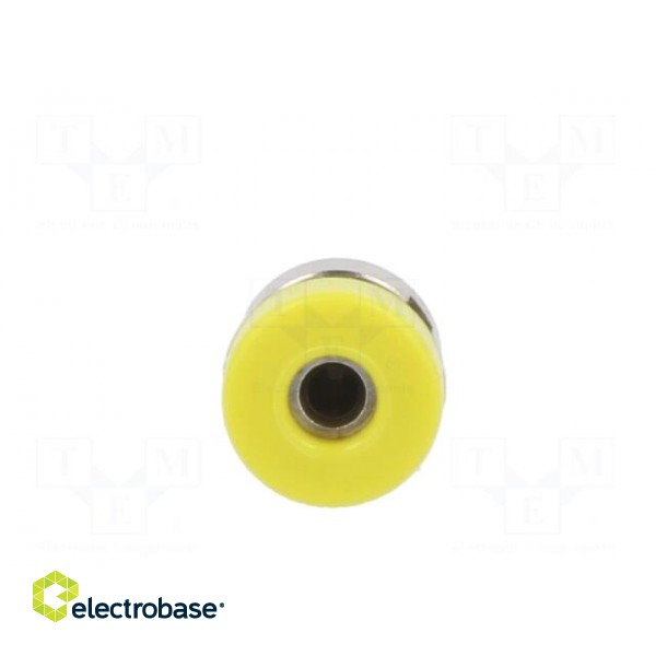 Socket | 2mm banana | 10A | 23mm | yellow | soldered,on panel | SS2 фото 9