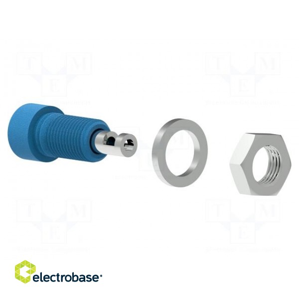 Connector: 2mm banana | socket | 10A | 33VAC | 70VDC | blue image 2