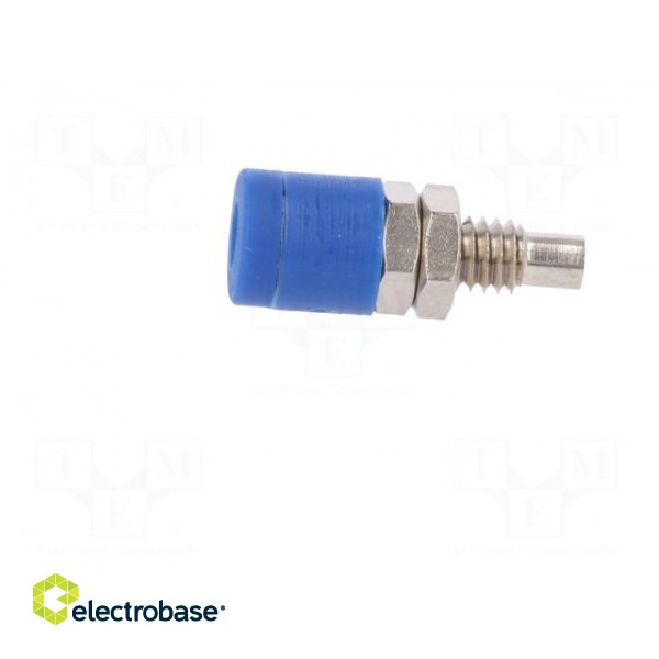 Socket | 2mm banana | 10A | 33VAC | 70VDC | blue | insulated | -40÷110°C image 3