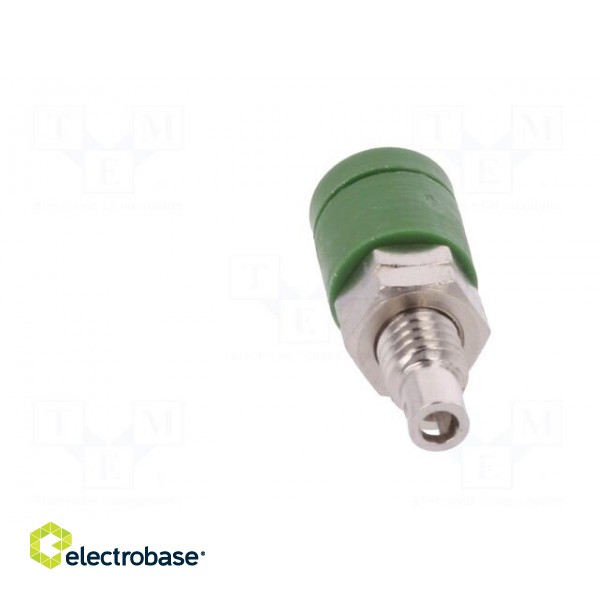 Socket | 2mm banana | 10A | 33VAC | 70VDC | green | insulated | -40÷110°C paveikslėlis 5