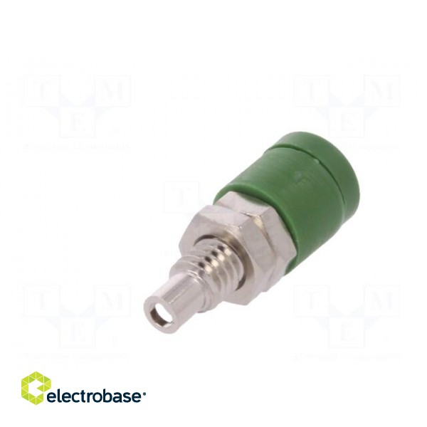 Socket | 2mm banana | 10A | 33VAC | 70VDC | green | insulated | -40÷110°C paveikslėlis 6