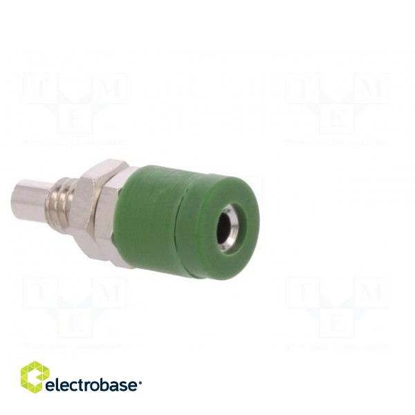 Socket | 2mm banana | 10A | 33VAC | 70VDC | green | insulated | -40÷110°C paveikslėlis 8