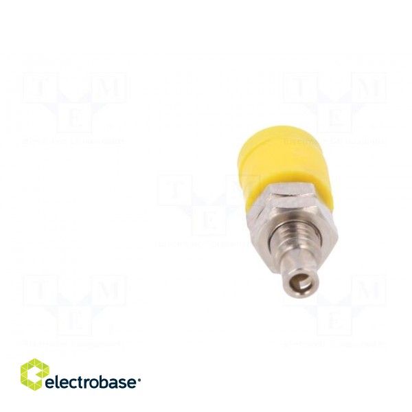 Socket | 2mm banana | 10A | 33VAC | 70VDC | yellow | soldered | insulated image 5
