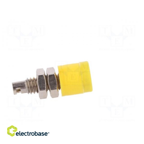 Socket | 2mm banana | 10A | 33VAC | 70VDC | yellow | soldered | insulated image 7