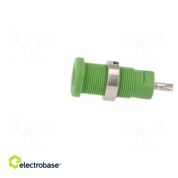 Socket | 2mm banana | 10A | 600V | 25mm | green | insulated | 5mΩ image 3