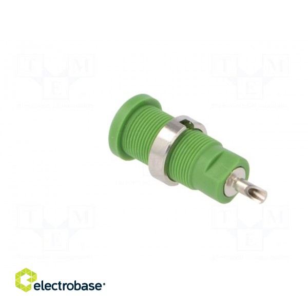 Socket | 2mm banana | 10A | 600V | 25mm | green | insulated | 5mΩ image 4