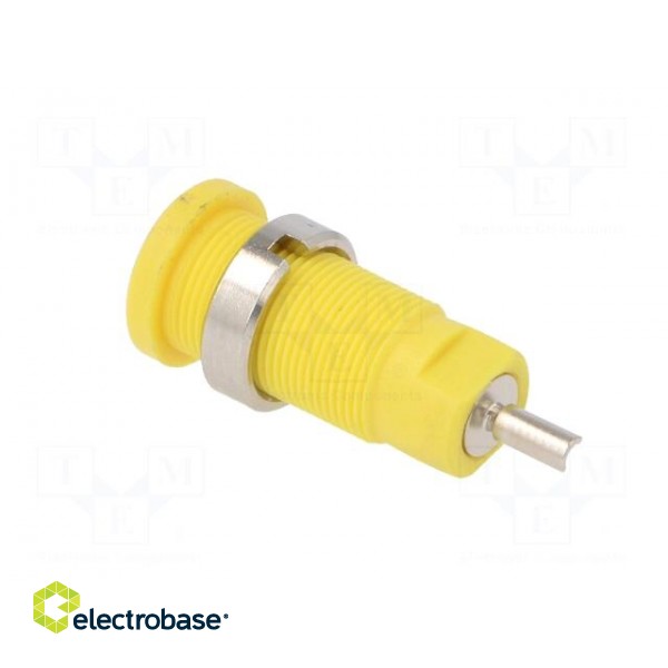 Socket | 2mm banana | 10A | 600V | 25mm | yellow | insulated | 5mΩ image 4