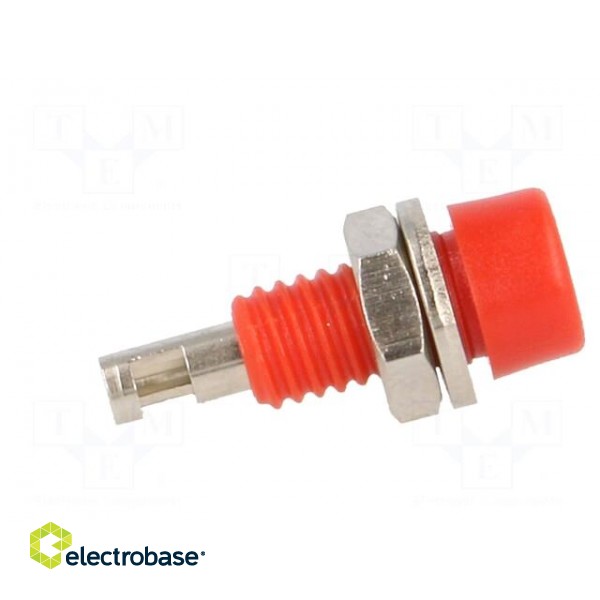 Socket | 2mm banana | 10A | 60VDC | Overall len: 17mm | red | insulated фото 7