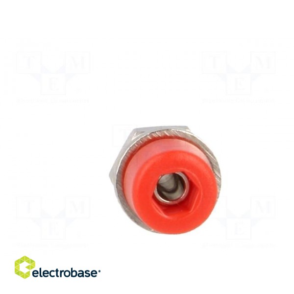 Socket | 2mm banana | 10A | 60VDC | Overall len: 17mm | red | insulated image 9