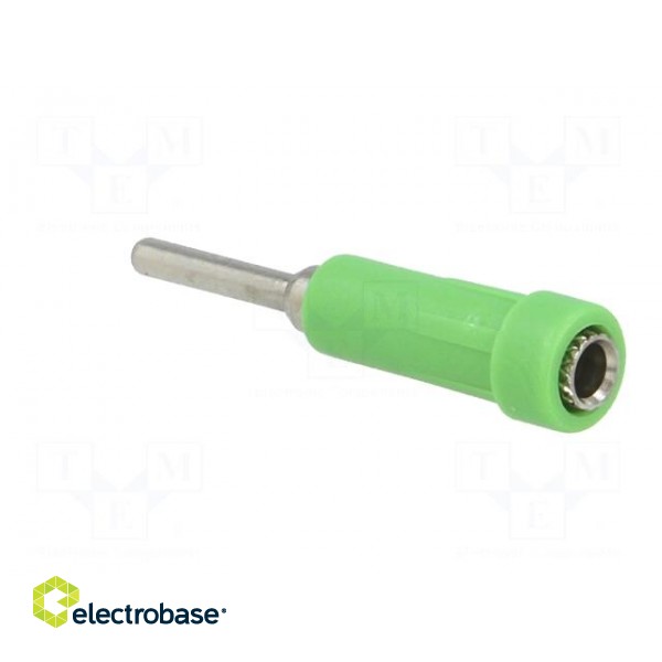 Socket | 2mm banana | 10A | 70VDC | 24.5mm | green | on panel | insulated image 4