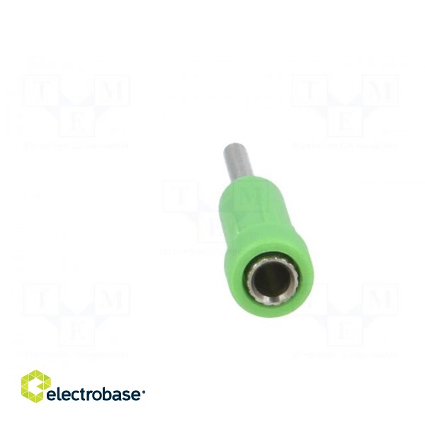 Socket | 2mm banana | 10A | 70VDC | 24.5mm | green | on panel | insulated image 5