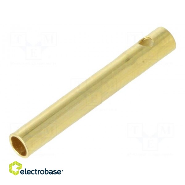 Socket | 2mm banana | 15A | Contacts: brass gold plated | 1.5mΩ | 18AWG